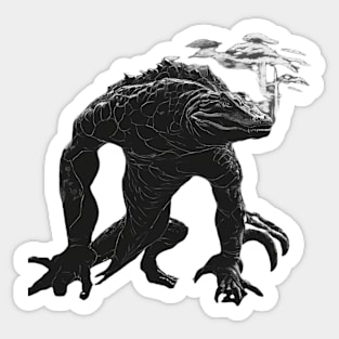 Alligator Shadow Silhouette Anime Style Collection No. 101 Sticker